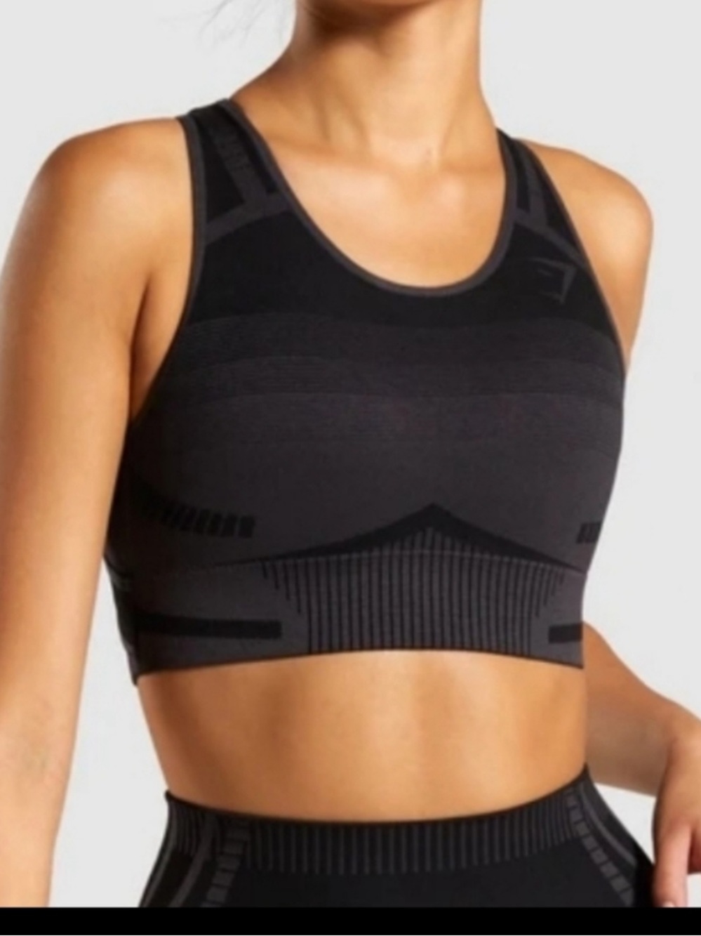 Gymshark Geo Ombre Seamless Racerback Sports Bra Size S Textured